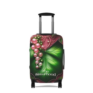 Ivy Leaf Pearl Luggage Cover | Soror Gift Suitcase Cover | Suitcase Cover 21x14