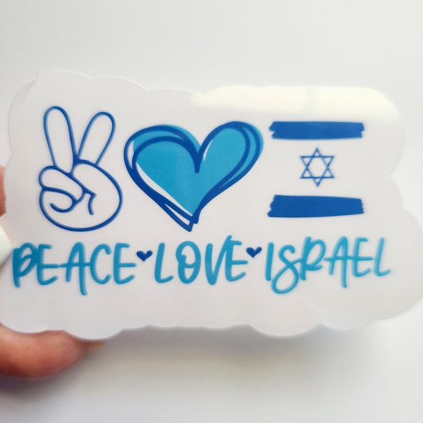 Peace Love Israel Sticker, Israel Sticker