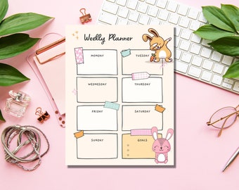 Rabbit Theme Planner - Etsy