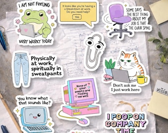 Work Sticker Pack, Sarcastic Work Stickers, Funny Stickers, Funny Work Sticker