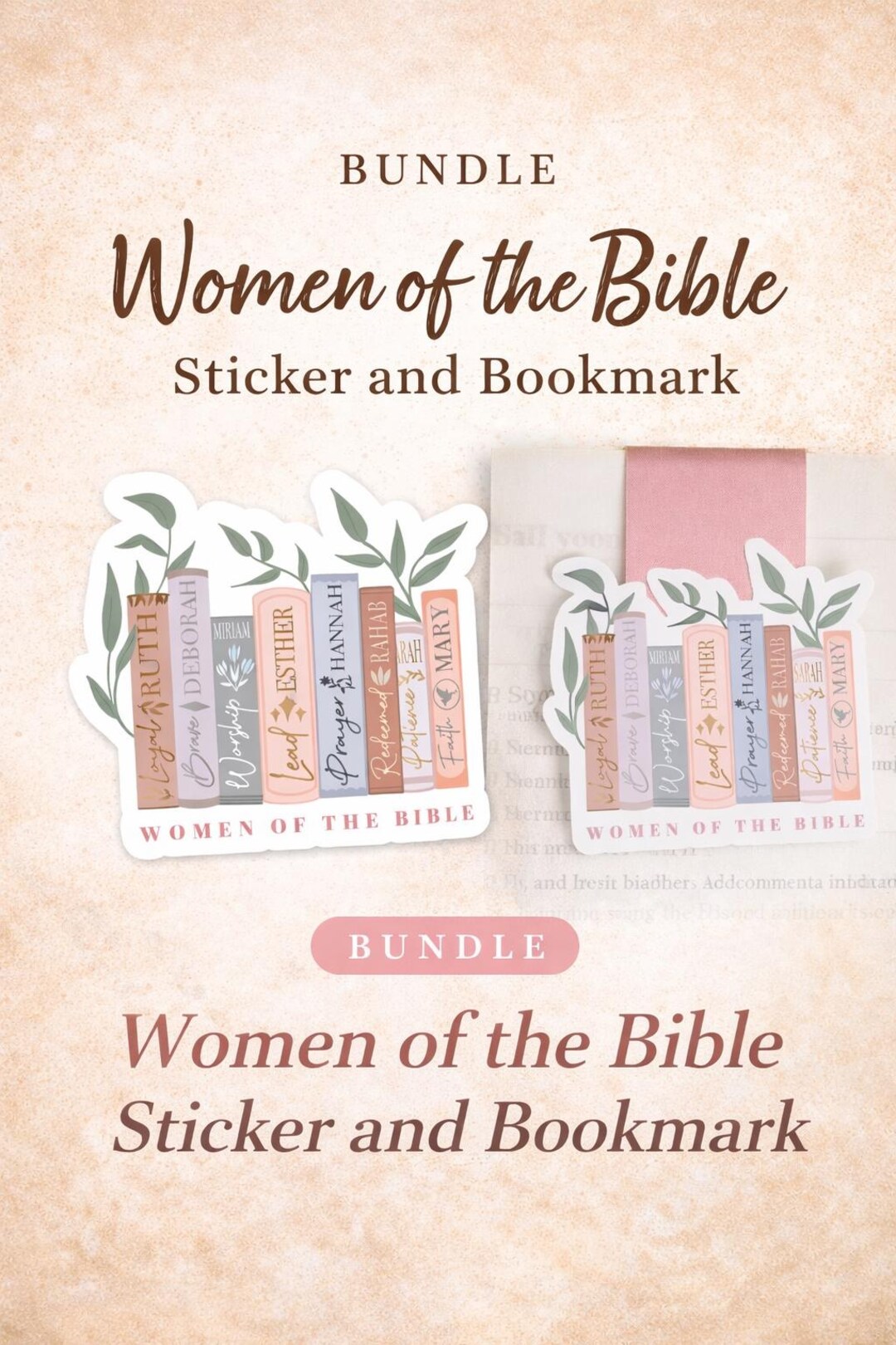 Women of the Bible Sticker and Magnetic Bookmark Bundle - Etsy