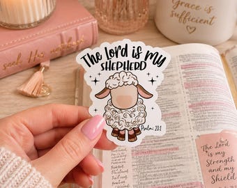 The Lord Is My Shepherd Sticker, Psalm 23:1, Bible Verse Sticker, Christian Stickers, Planner Stickers