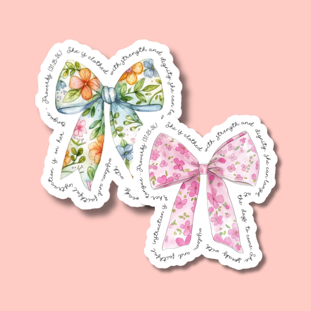 Proverbs 31:25 Sticker, Christian Sticker, She is Clothed in Strength ...