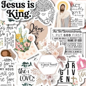 Christian Sticker Pack, Faith Sticker Pack, Bible Verse Sticker Pack, Scrapbook Stickers, Jesus Stickers