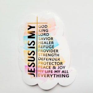 Jesus Sticker, Christian Sticker, Faith Sticker, Laptop Sticker