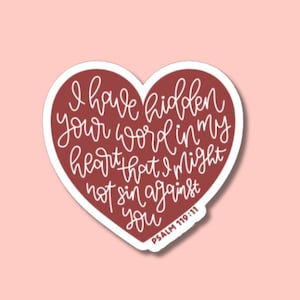 Psalm 119 Sticker, Bible verse sticker, Christian Sticker