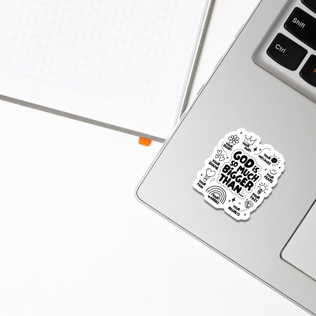 Sticker God Core God is Bigger Glossy Sticker, Christian Faith Decal - Etsy