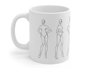 Sketch and Sip: Croquis - inspirierte Tasse für Künstler und Modedesigner