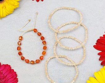 Sunset Shambhala Bracelet Stack.