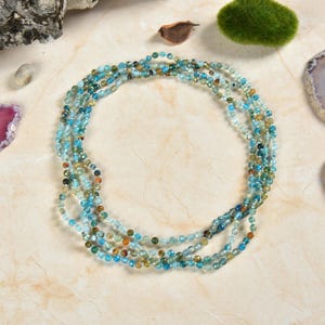 Faceted agate beaded endless infinity necklace.