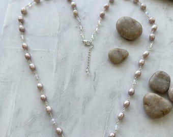 Classic Freshwater Pearl & Crystal Necklace