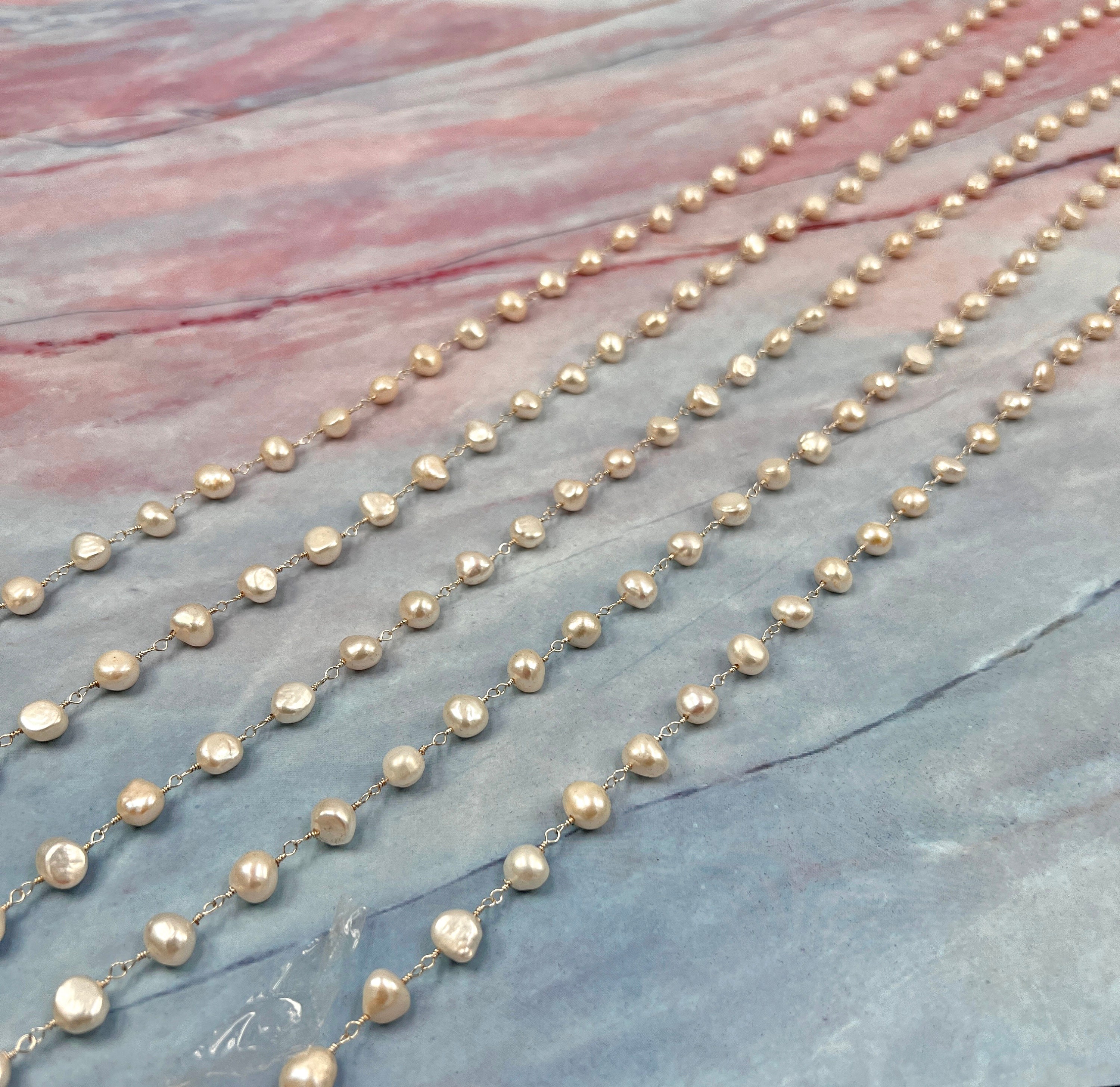 Collier Perles De Culture Eau Douce BK08 - Perles 8-9mm Baroques, Chapelet, Bijou Neuf