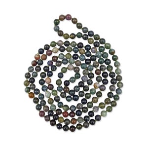 60" 8MM polished Fancy jasper endless infinity beaded necklace