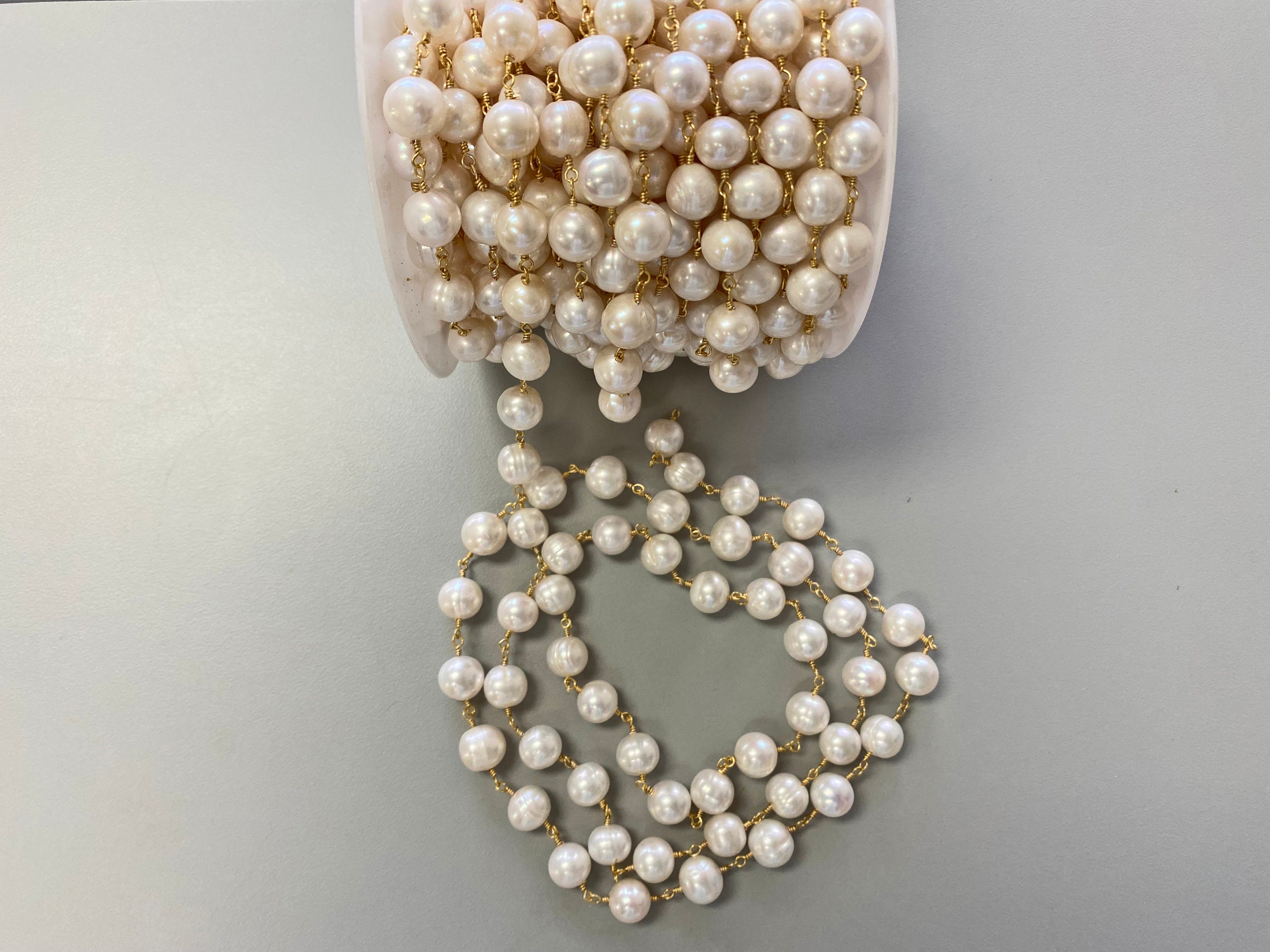 Collier Ou Chapelet Avec Perles D'eau Douce Culture - Perles De 10-11mm - Modèle Ru03 - Neuf