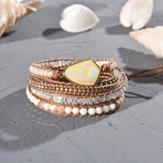 Nakamol Pearl and Rose Quartz Adjustable Bracelet Nakamol Pearl and Rose Quartz Adjustable Bracelet