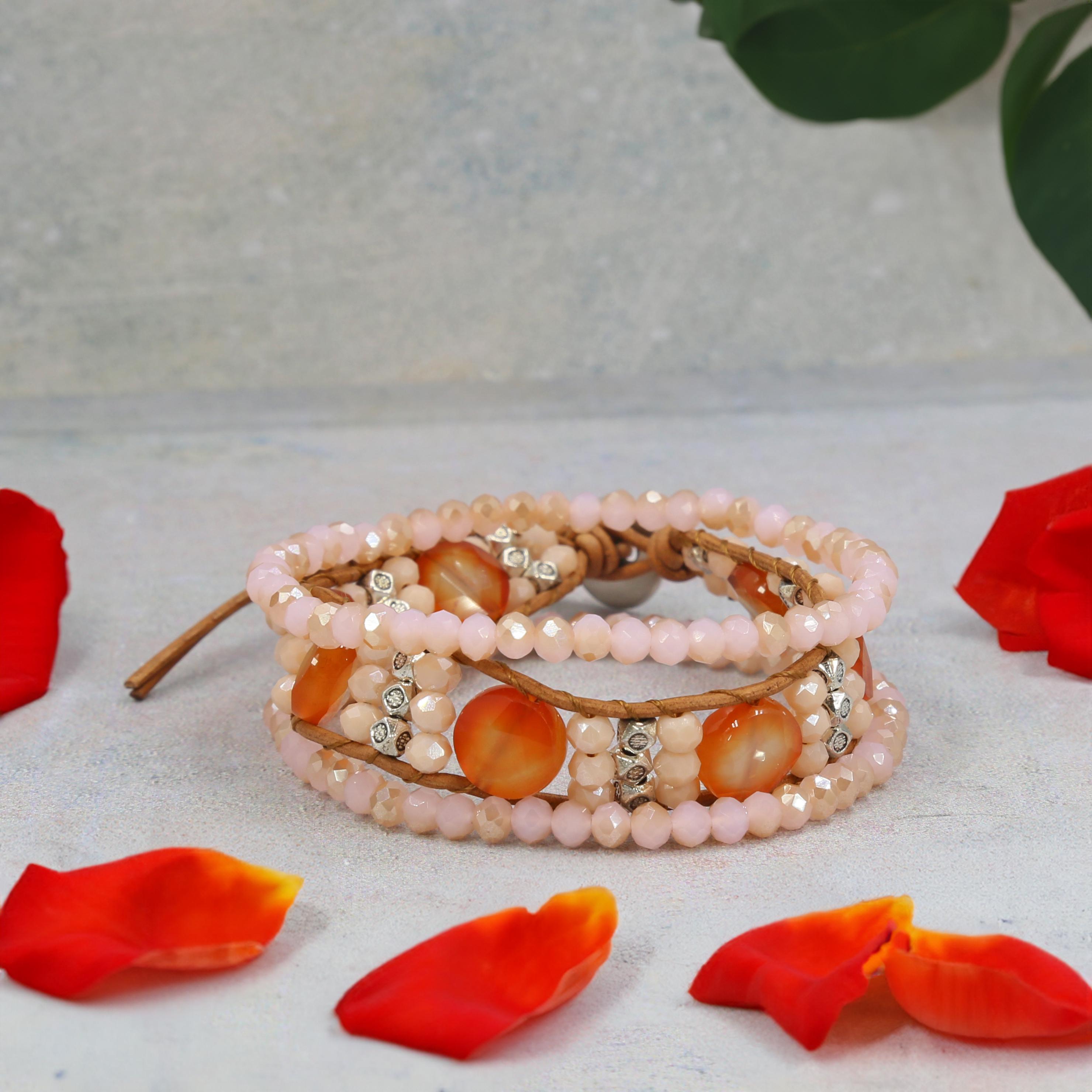 Sedona Sunset Bracelet Handmade Healing Crystal