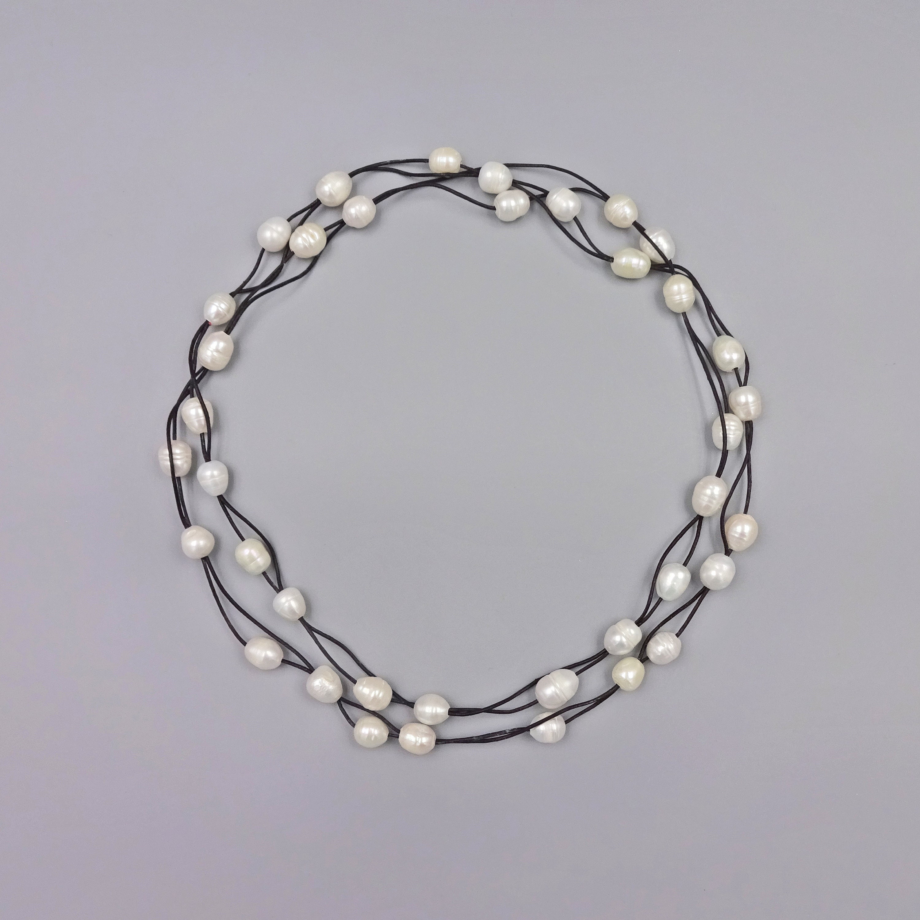 UNOde50 Women's Leather & Silver Choker Necklace With Pearl – Handcrafted Spanish Jewelry 6 thumbnail image