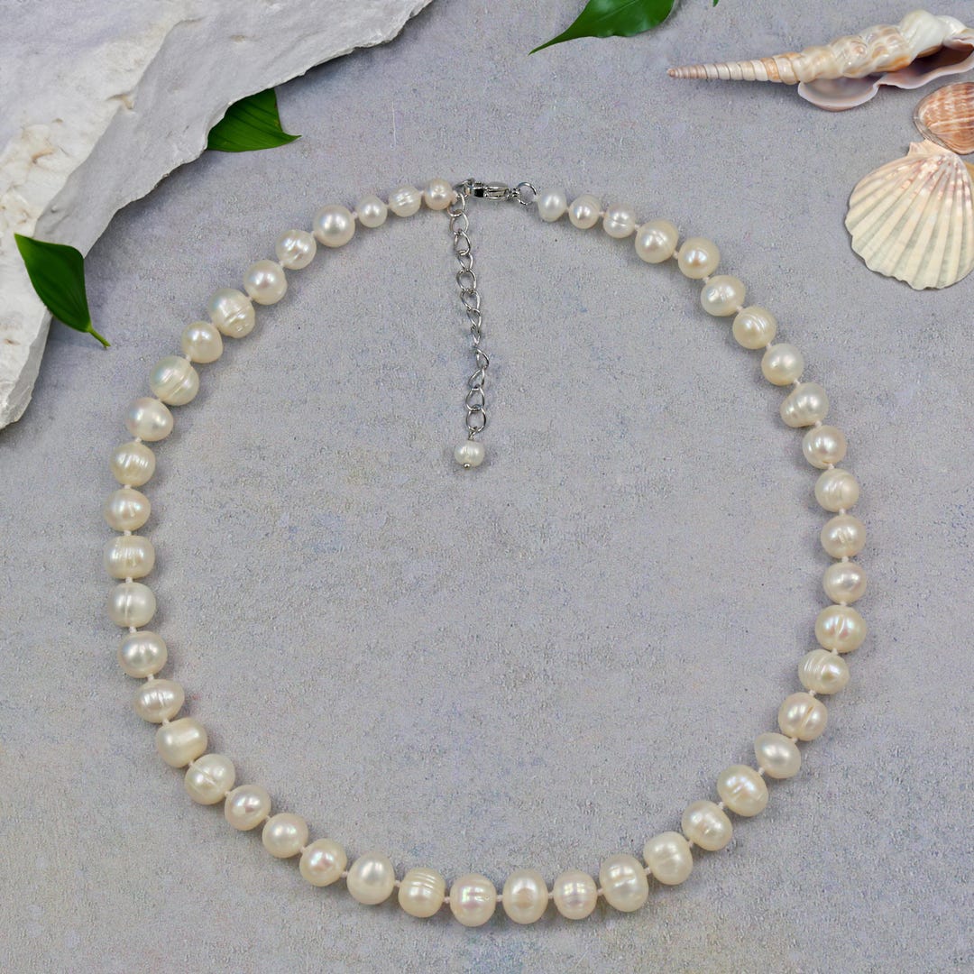 Classy Cultured Freshwater Pearl Strand Necklace in Fresh