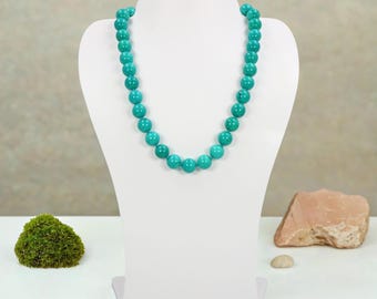 Magnesite Turquoise Statement Necklace.Perfect gift for mom.