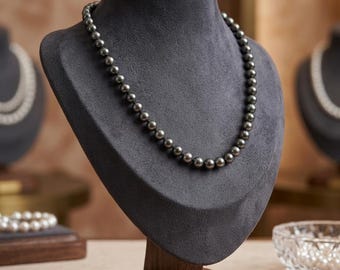 Classic Black - Peacock Freshwater Pearl Necklace