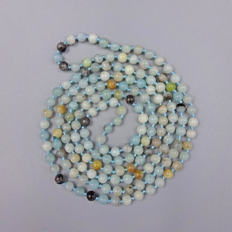 Skinny Hand Knotted 36 4mm Genuine Stone Necklaces