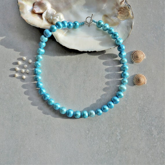Buy Beaded Blue Cultured Freshwater Pearl Sterling