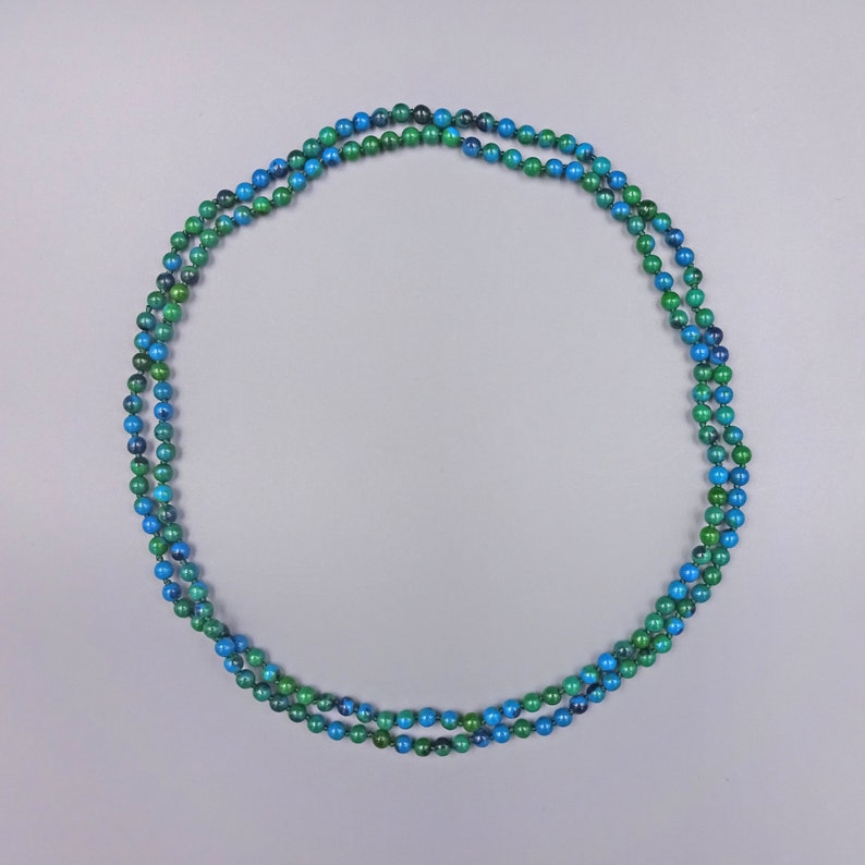 Skinny Hand Knotted 36 4mm Genuine Stone Necklaces