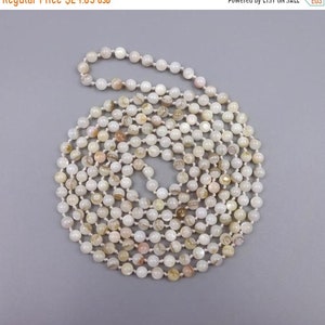 Skinny Hand Knotted 36 4mm Genuine Stone Necklaces