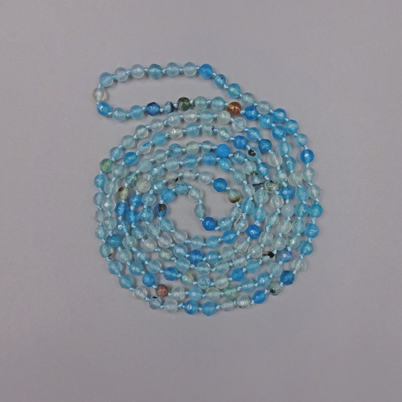 Skinny Hand Knotted 36 4mm Genuine Stone Necklaces