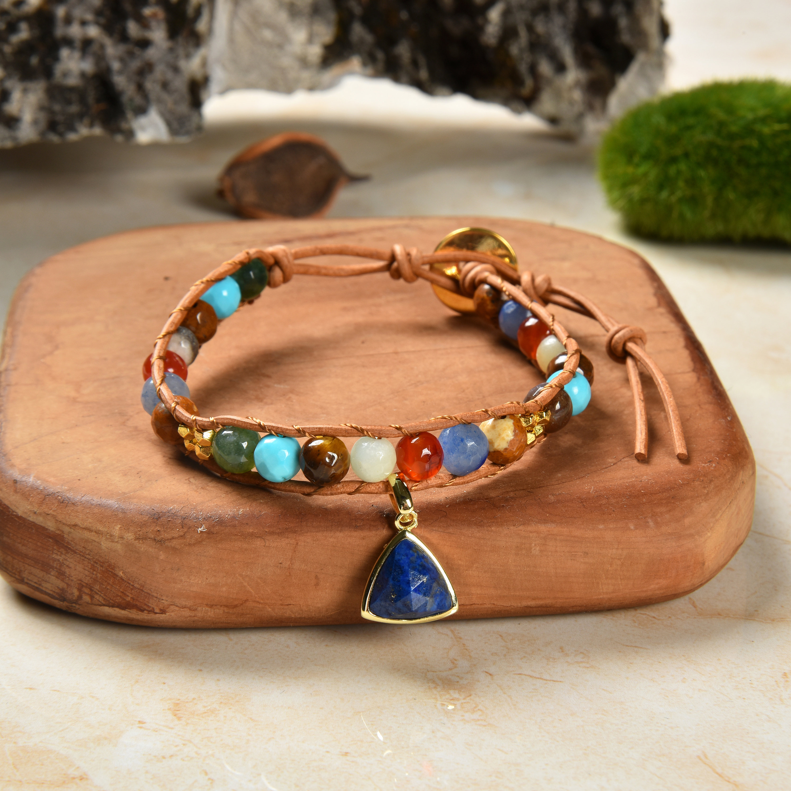 Bracciale In Lapislazzulo Naturale – Blu Profondo, Grani Rotondi Sfaccettati Da 6 Mm, Lunghezza 19 Cm, Estensibile, Con Astuccio - 2