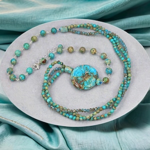 Imperial Jasper Pendant Necklace.
