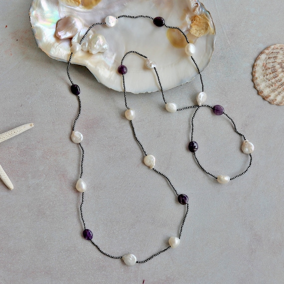 Collana Di Perle Di Legno Ocra - Foto 11