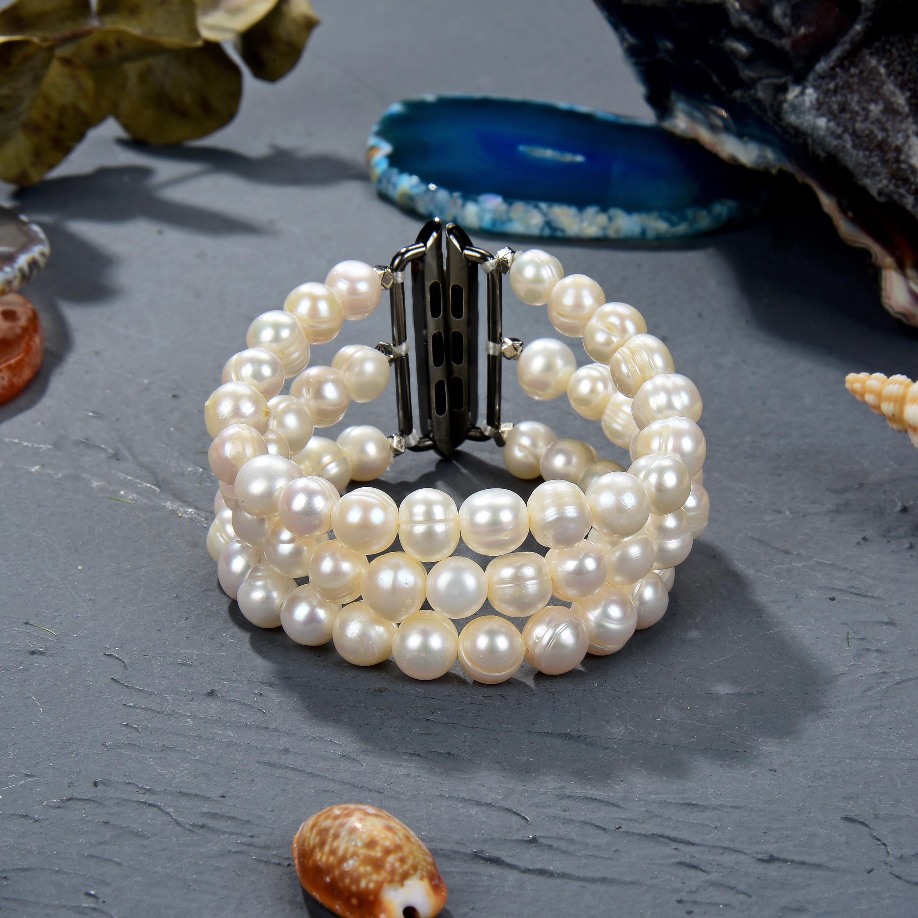 Apple Watch Beaded Stretch Band Made From Cultured  display picture 1