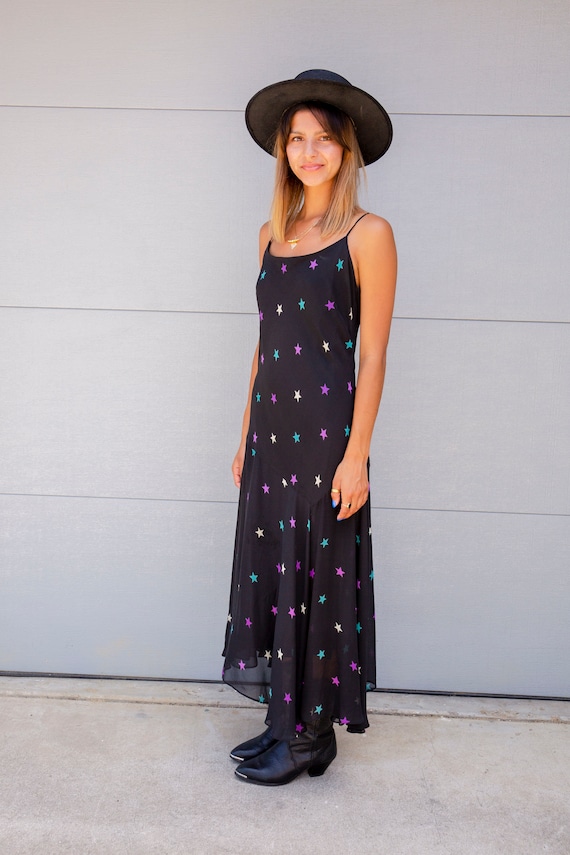 vtg 90's SILK Nine West STAR DRESS