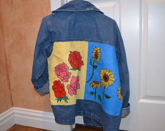 Hand Painted Vintage Jean Jacket