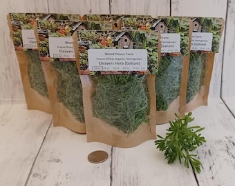 Cleavers Organic Freeze-Dried also known as goosegrass, bedstraw, Galium aparine, khourti, Lauki machheet, kangre Jhar 5 sizes available.