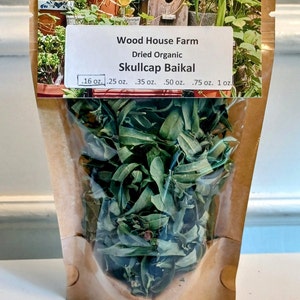 Skullcap Baikal organic, dried, Scutellaria Baicalensis, Chinese Skullcap homegrown on our Kansas homestead this season