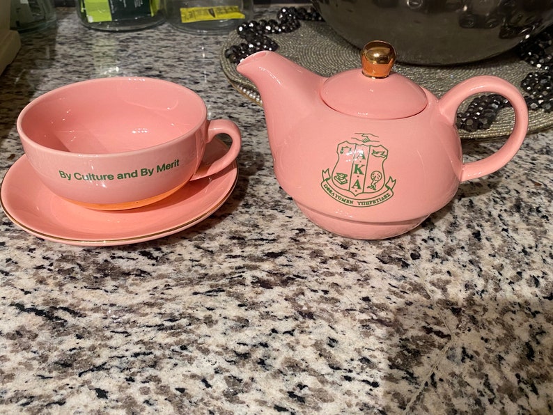 AKA Pink & Green Tea Pot (SALE) - Etsy