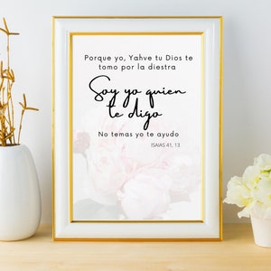 Spanish Bible Verse Print, Printable Spanish Wall Art Home Décor, Instant Download Print