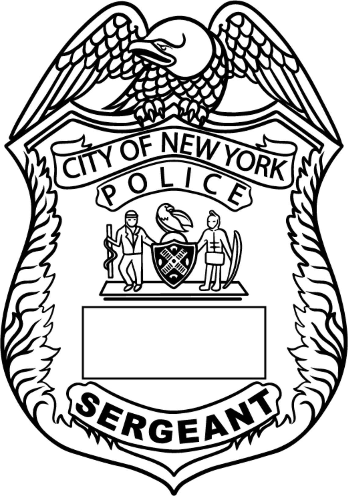 NYPD Sergeant Personalized Beer Glass With Shield Number and Name Etsy