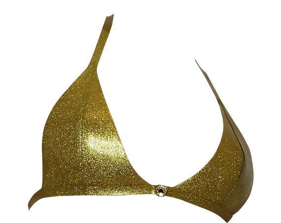 Glitter Latex Triangle Bra (multiple colours available)