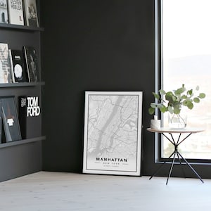 New York Map Ultradefinition Graphic Print - Manhattan - United States Map