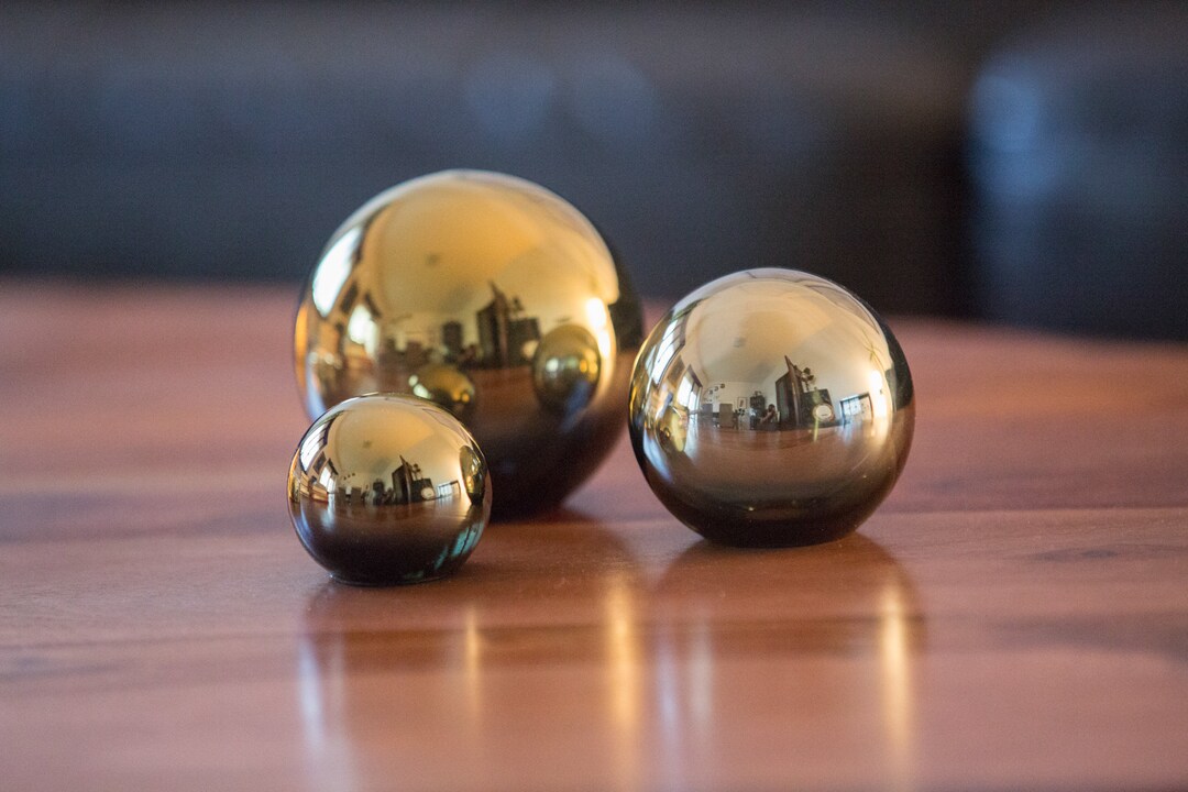 Tris Glass Paperweight Balls Etsy