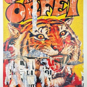 Mimmo Rotella (1918-2006) - Circo Orfei - Decollage on Silkscreen