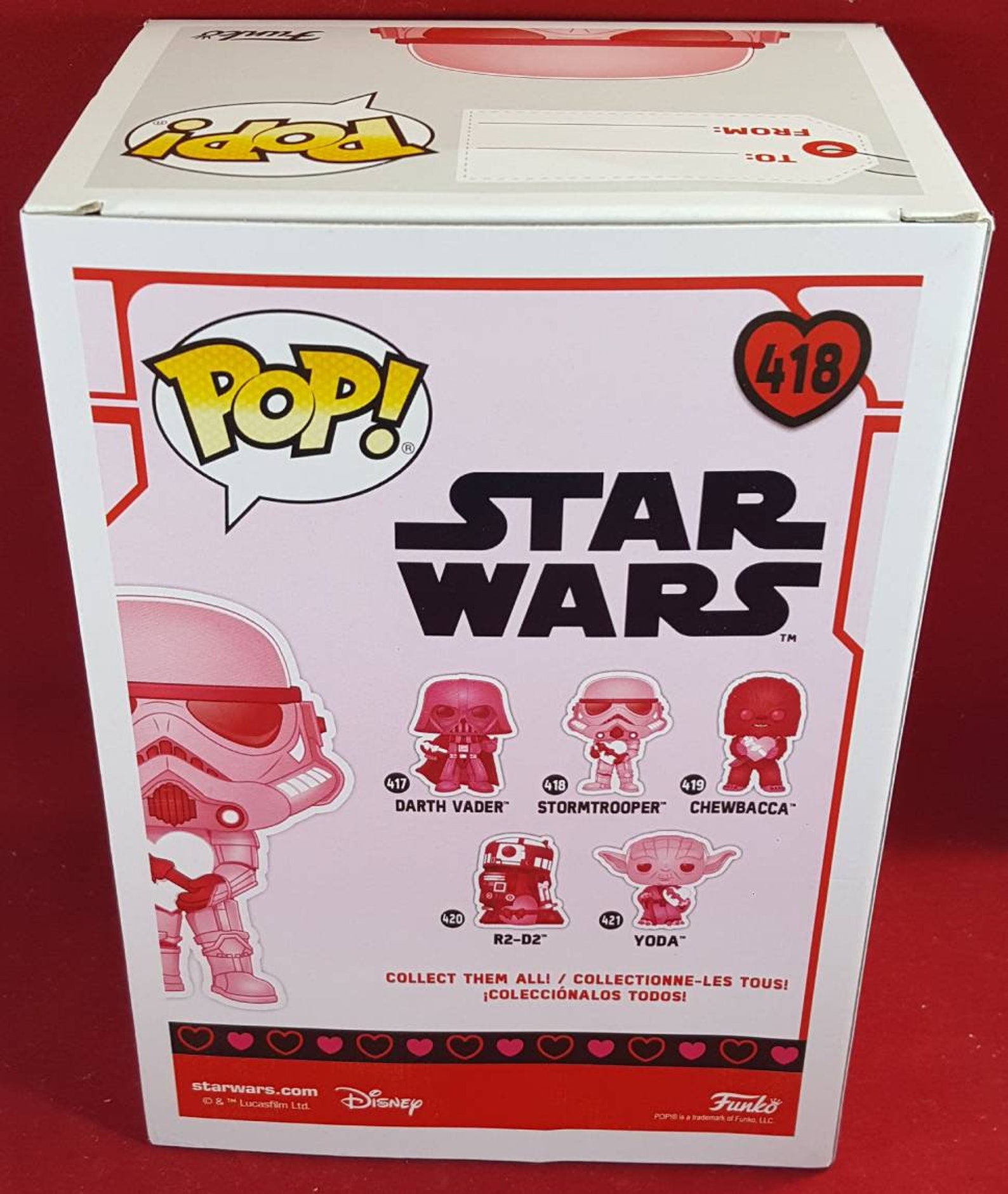 Stormtrooper Valentine's Funko 418 Star Wars Pop nib | Etsy