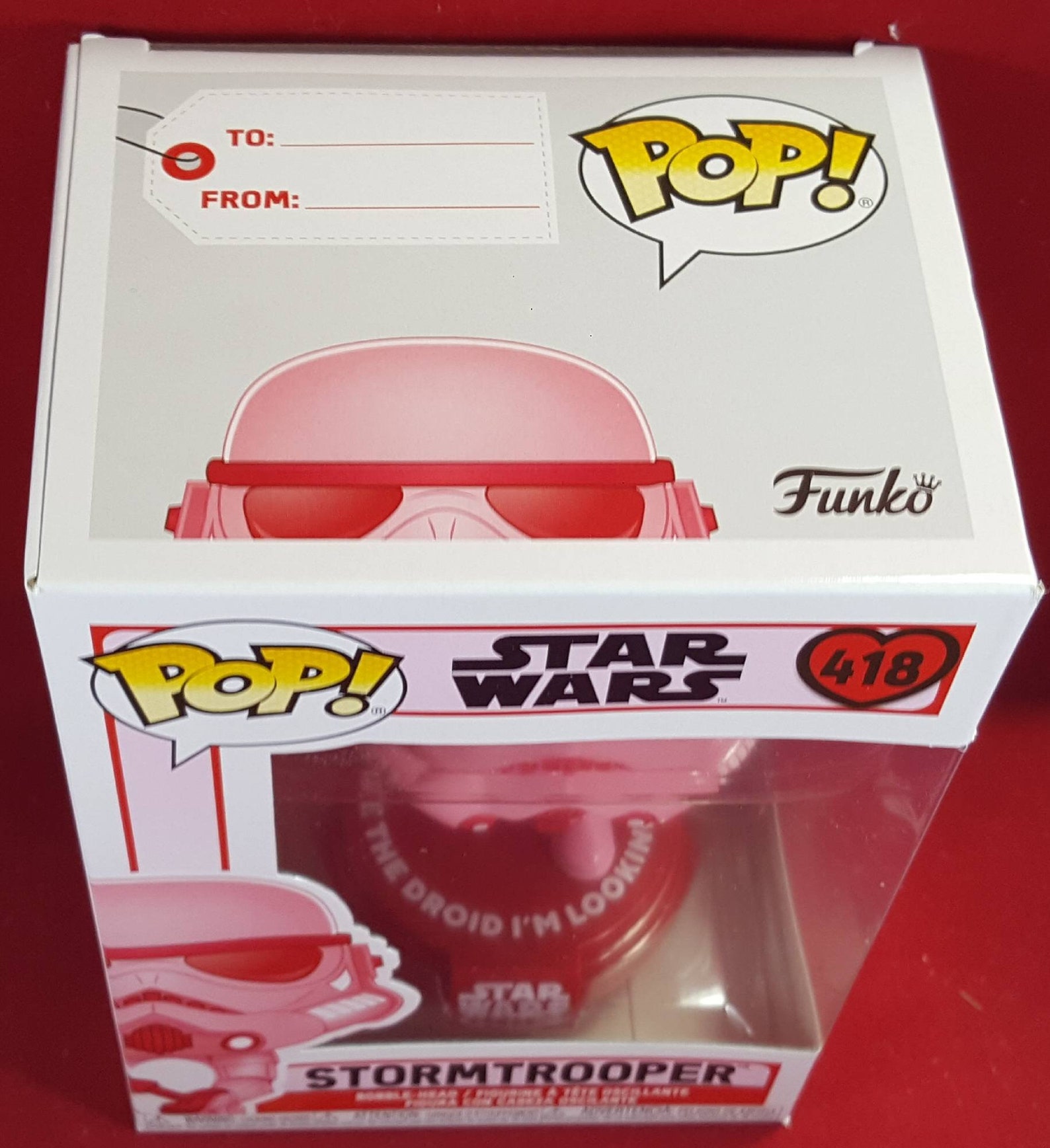Stormtrooper Valentine's Funko 418 Star Wars Pop nib Etsy