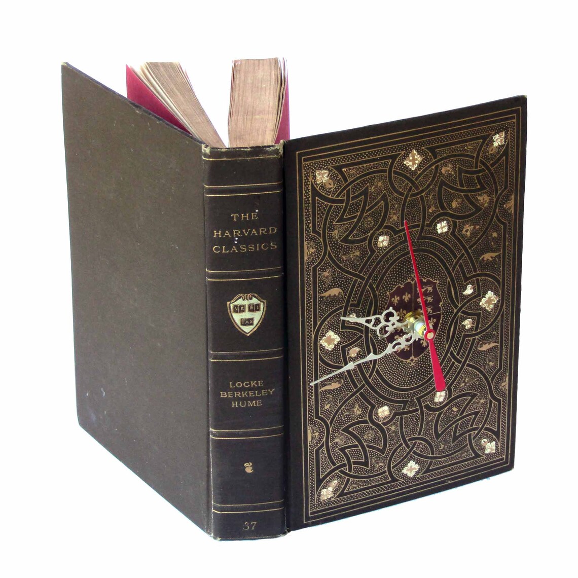 Vintage Book Clock Made From Beautiful Edition of Harvard Etsy