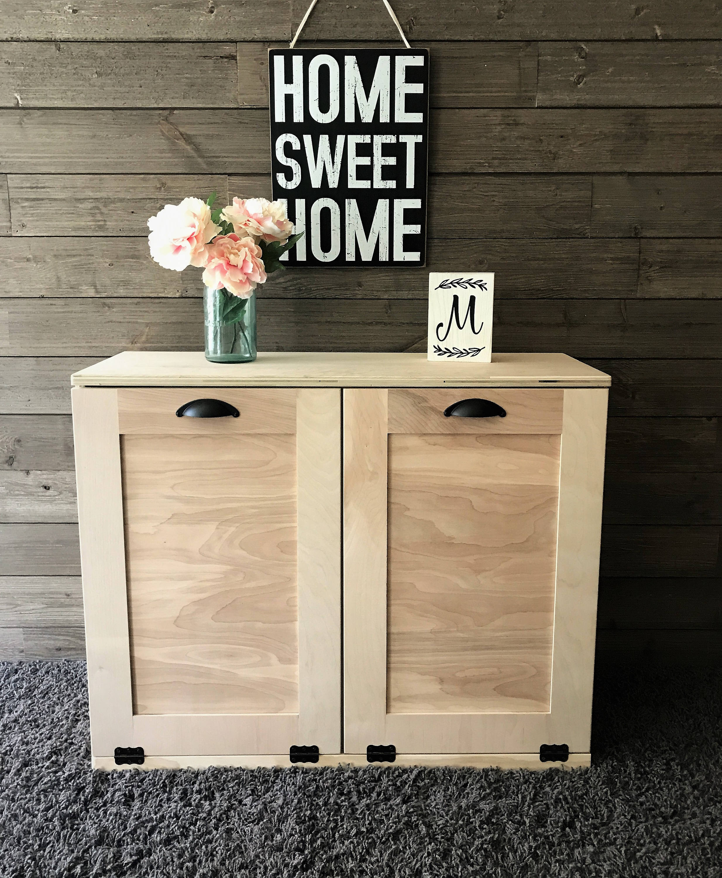 Freies Schiff Doppel Kippmülltonne Papierkorb rustikal | Etsy