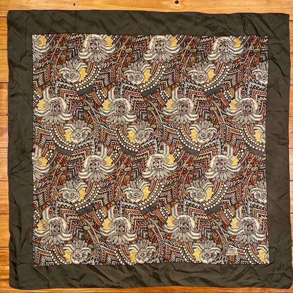 Liberty of London Vintage Green Silk Square Scarf