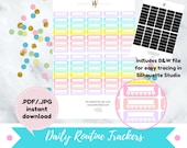 Item #0006 PRINTABLE DIY Routine/Habit Weekly Tracker Stickers (perfect for erin condren planners)